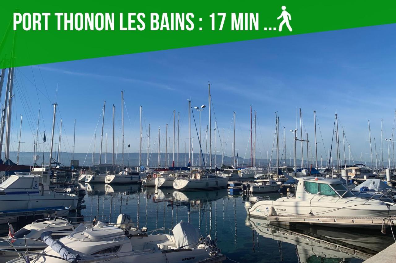 Viva Leman- Hypercentre - Vue Panoramique- Parking - Wifi Apartamento Thonon-les-Bains Exterior foto